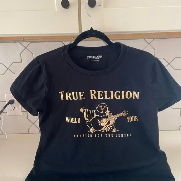 True Religion XL crop top tee - Picture 2 of 3